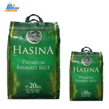 Hasina  Premium Basmati Rice 20kg- Hasina basmoti cal- Hasina Premium Basmati-Reis